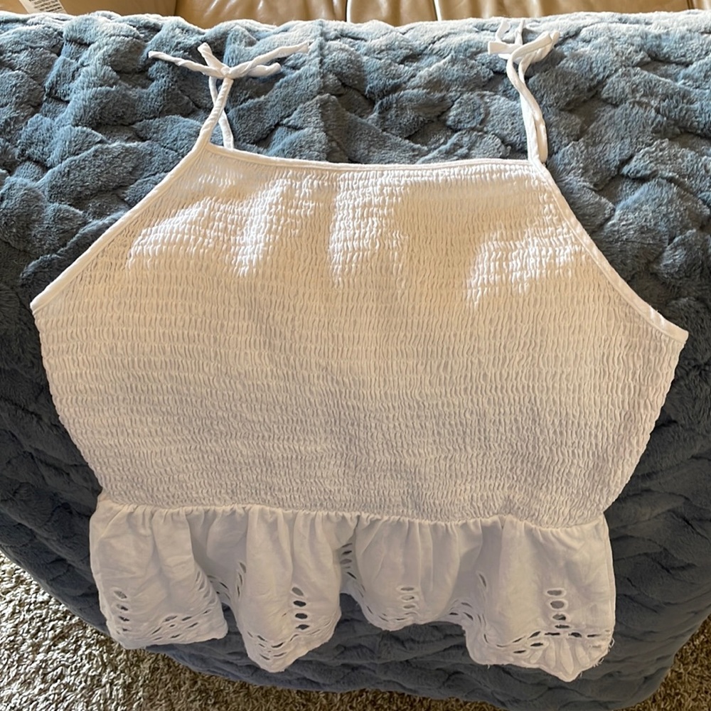 White Tube top w straps